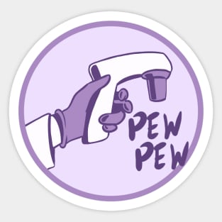 Biology Pipette Gun (purple) Sticker